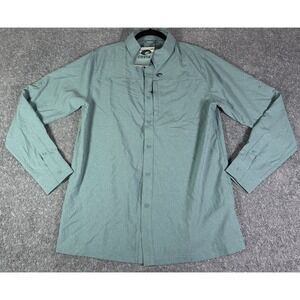 NWT COSTA Del Mar Angler Tech Deep Sea Blue Button Down Vented Shirt Mens Medium